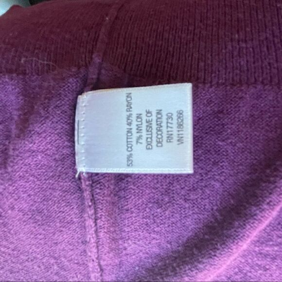 Merona women’s purple button up sweater size small - Picture 8 of 8